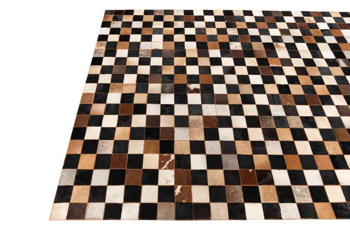 5' x 8' Cowhide Leather Rug
