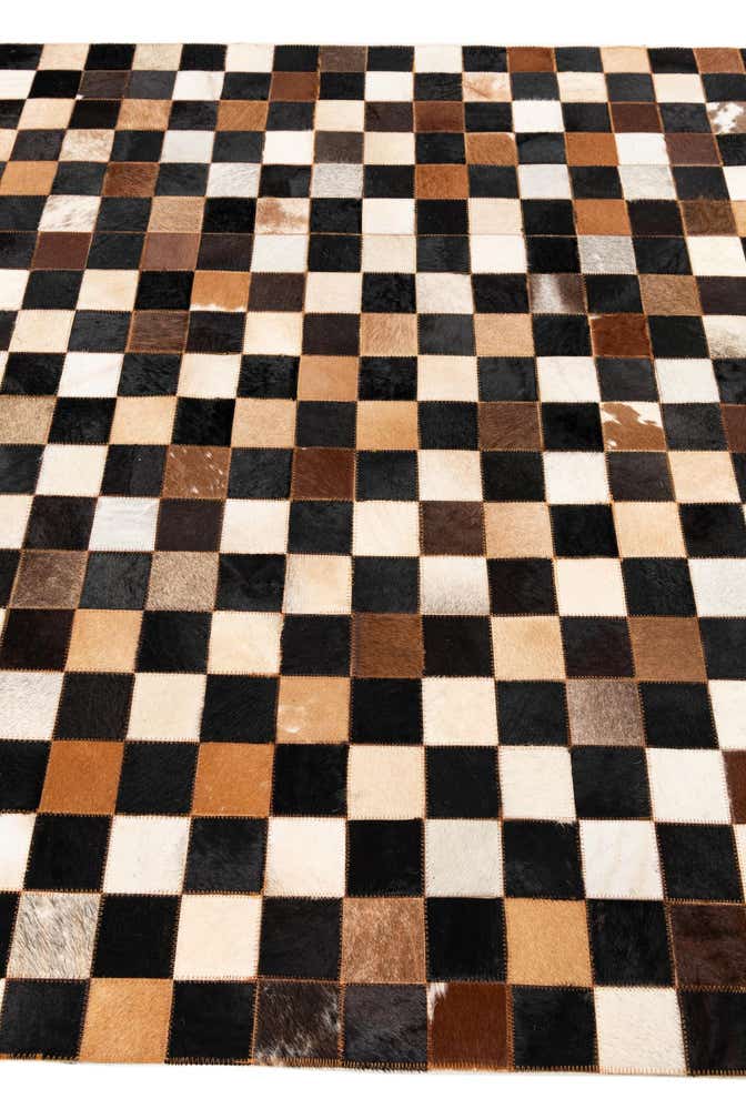 5' x 8' Cowhide Leather Rug