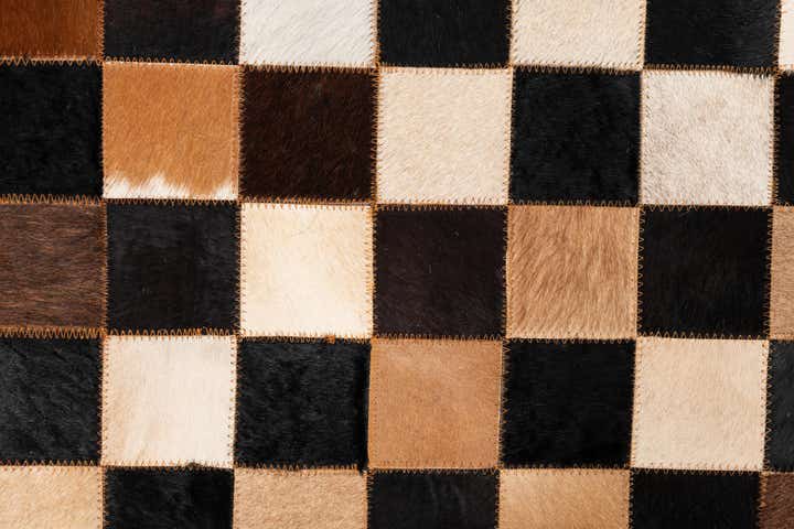5' x 8' Cowhide Leather Rug