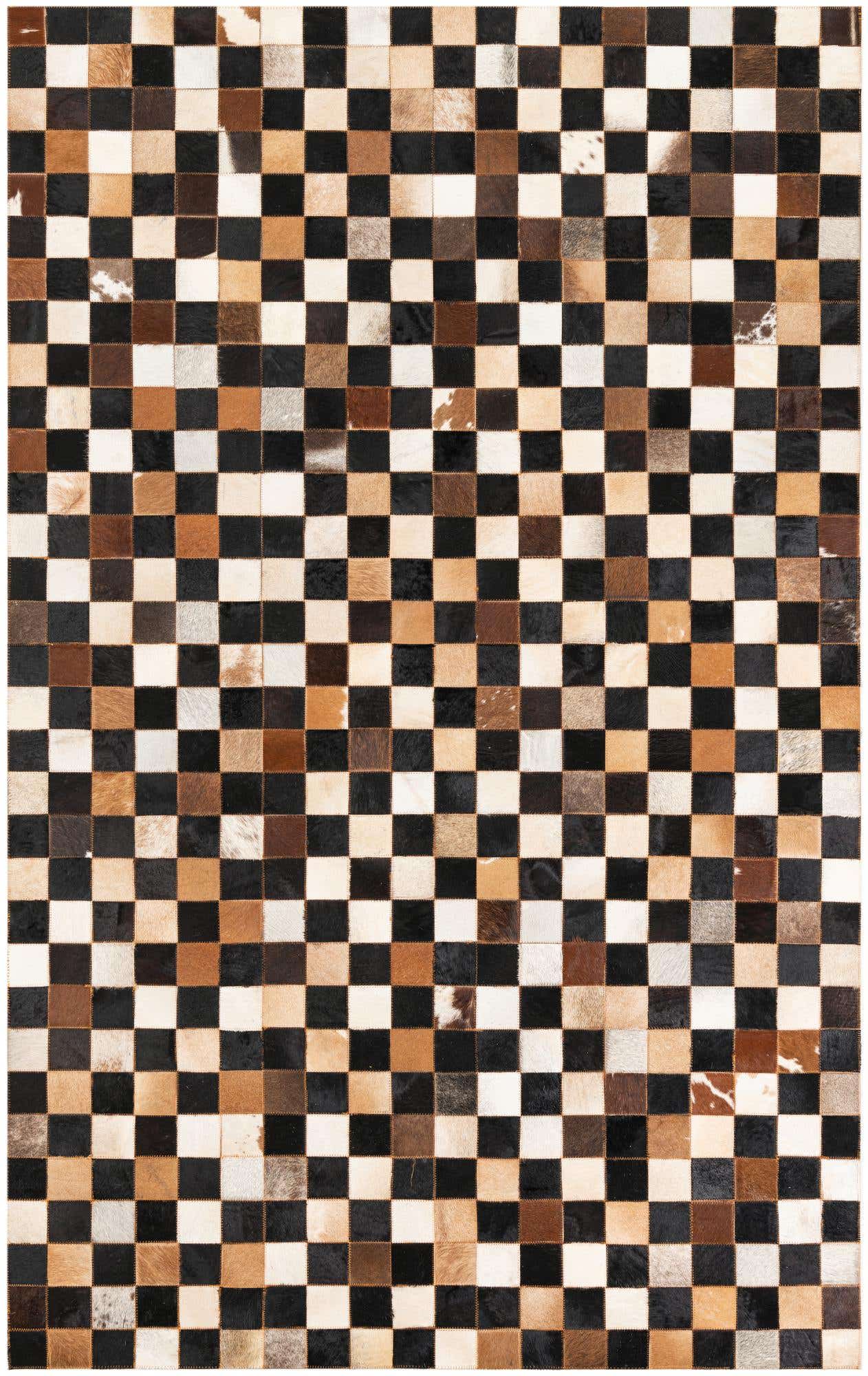 5' x 8' Cowhide Leather Rug