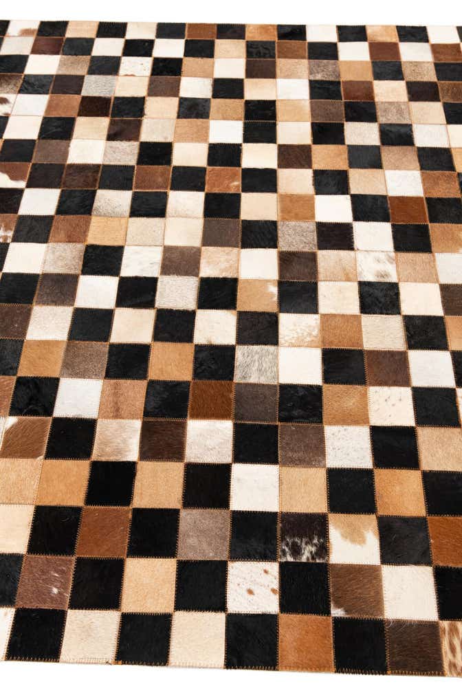 5' x 8' Cowhide Leather Rug