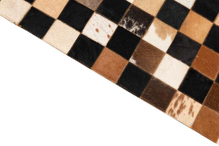 5' x 8' Cowhide Leather Rug