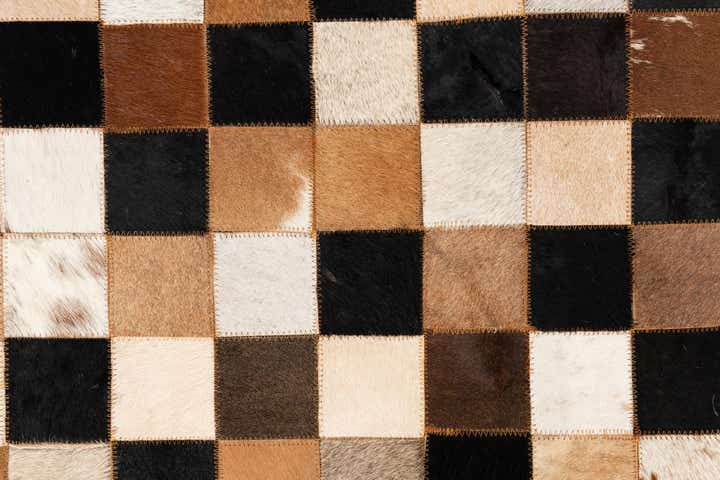 5' x 8' Cowhide Leather Rug