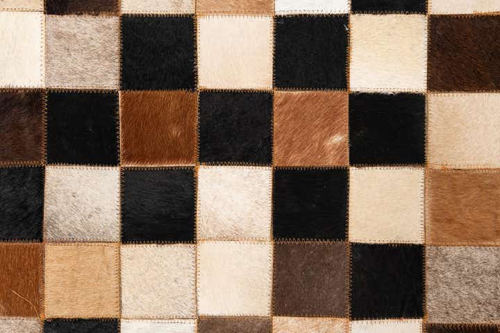 5' x 8' Cowhide Leather Rug