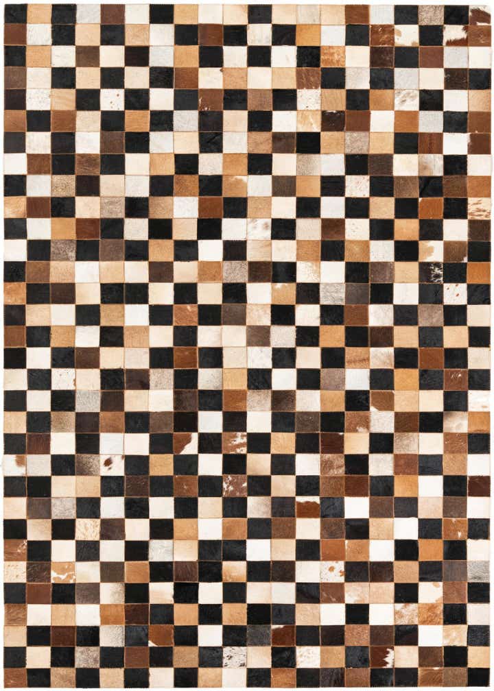 5' x 8' Cowhide Leather Rug