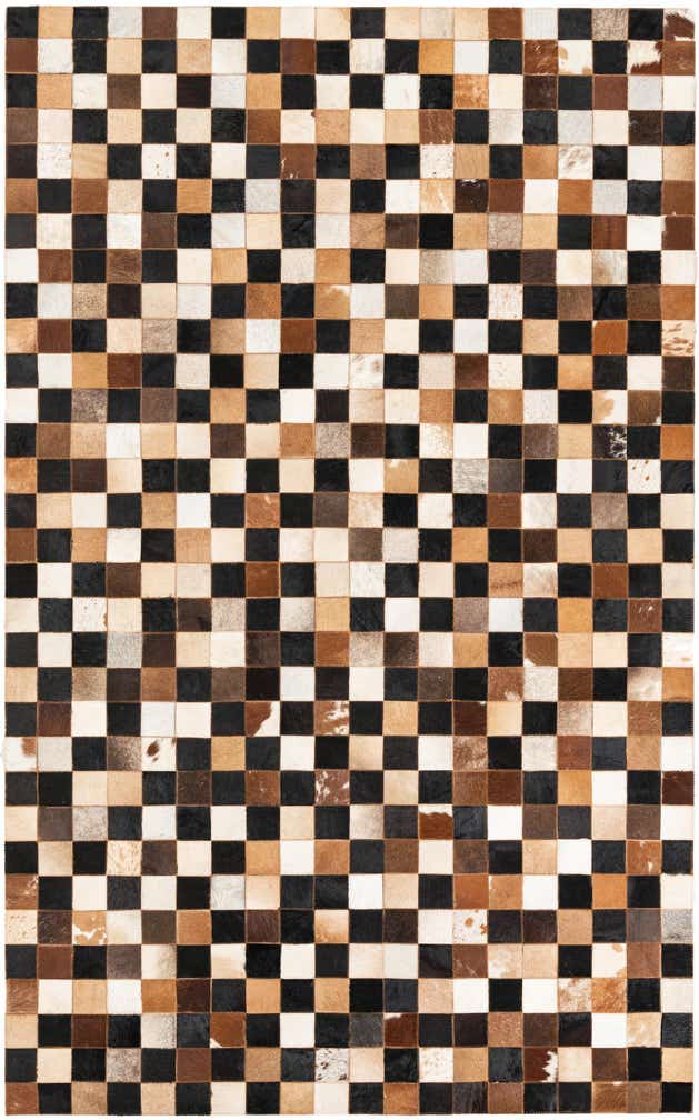 5' x 8' Cowhide Leather Rug