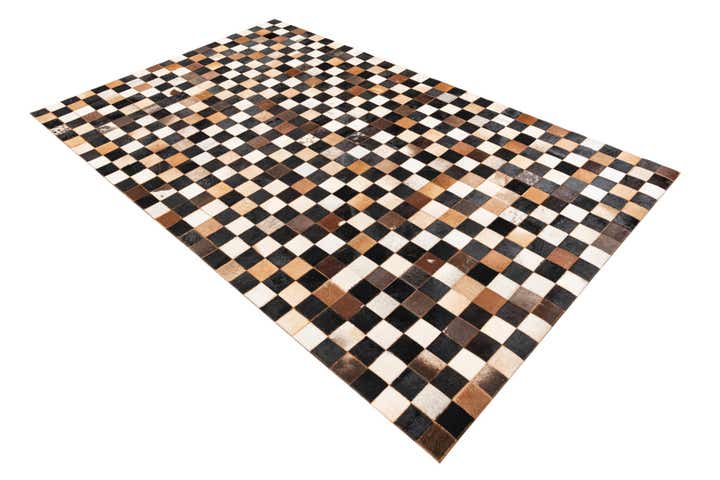 5' x 8' Cowhide Leather Rug