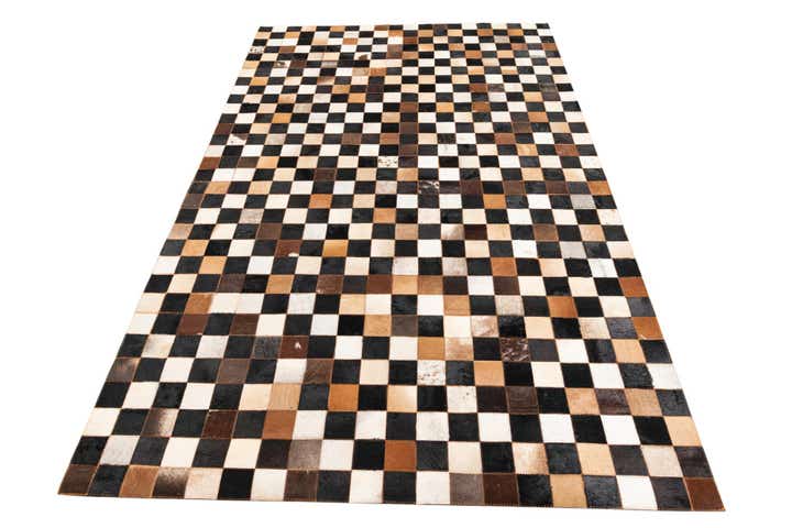 5' x 8' Cowhide Leather Rug