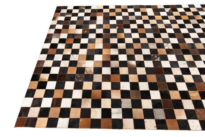 5' x 8' Cowhide Leather Rug