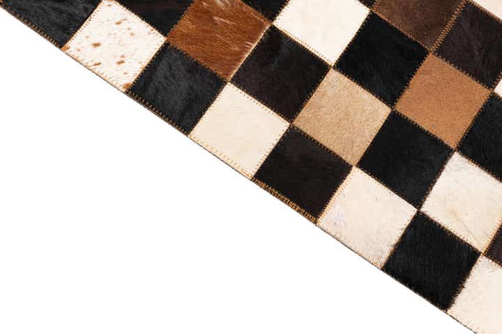 5' x 8' Cowhide Leather Rug