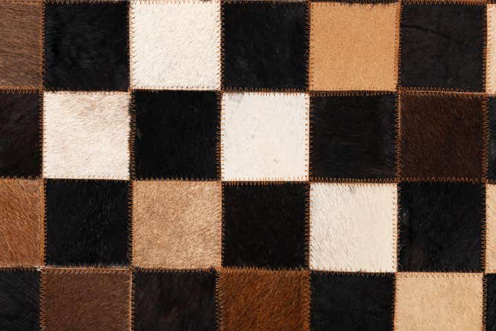5' x 8' Cowhide Leather Rug