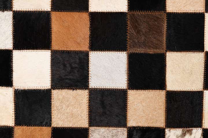 5' x 8' Cowhide Leather Rug