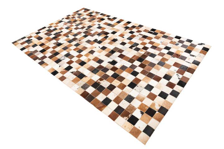 5' 1 x 8' Cowhide Leather Rug