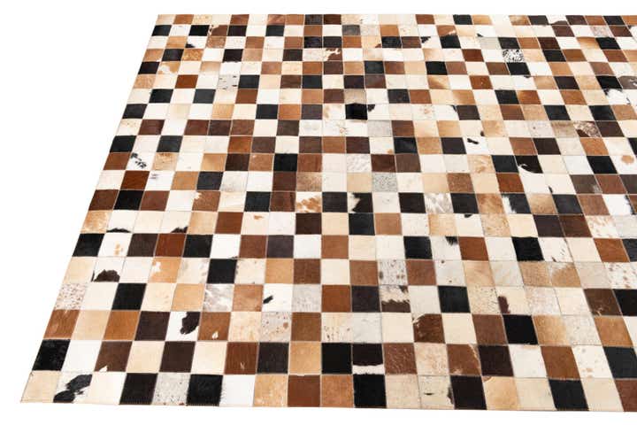5' 1 x 8' Cowhide Leather Rug