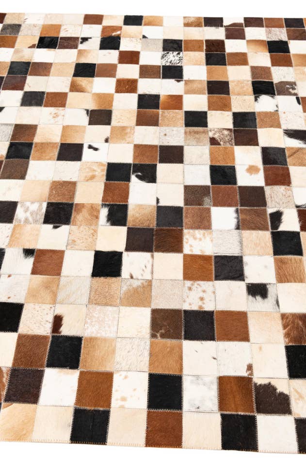 Detail image of 5' 1 x 8' Cowhide Leather Rug