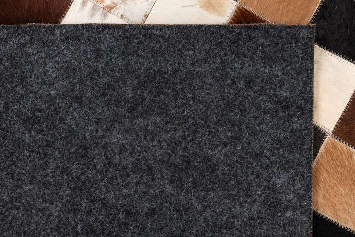 5' 1 x 8' Cowhide Leather Rug