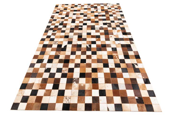 5' x 8' Cowhide Leather Rug