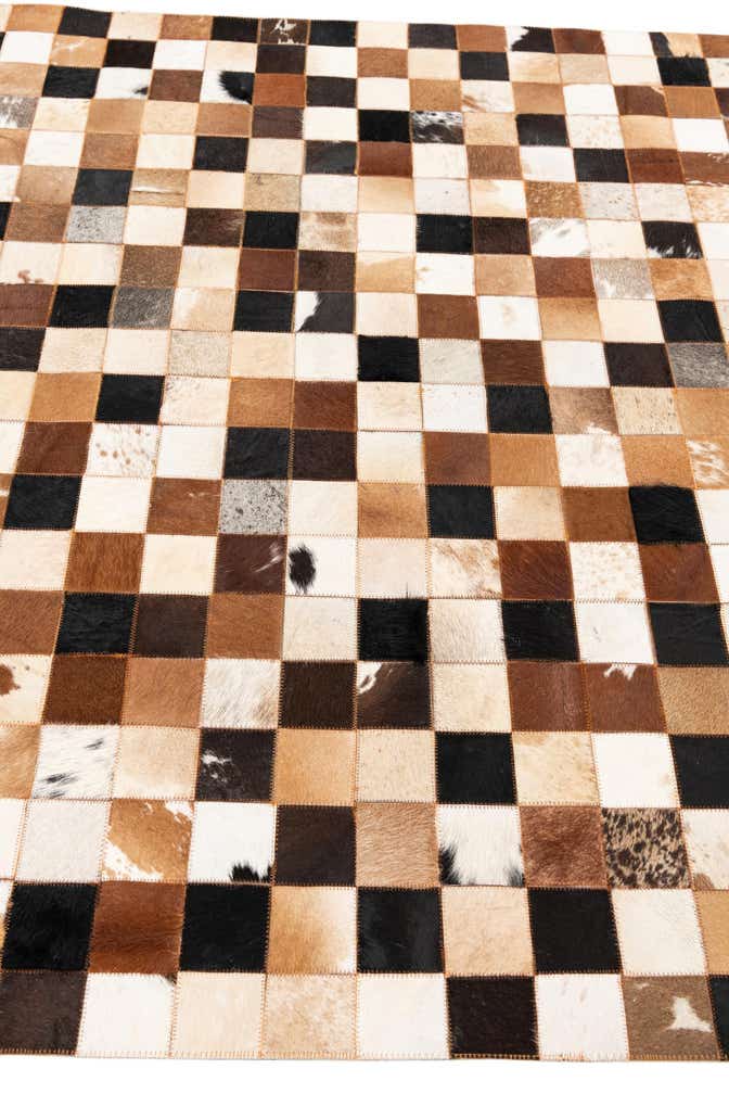 5' x 8' Cowhide Leather Rug