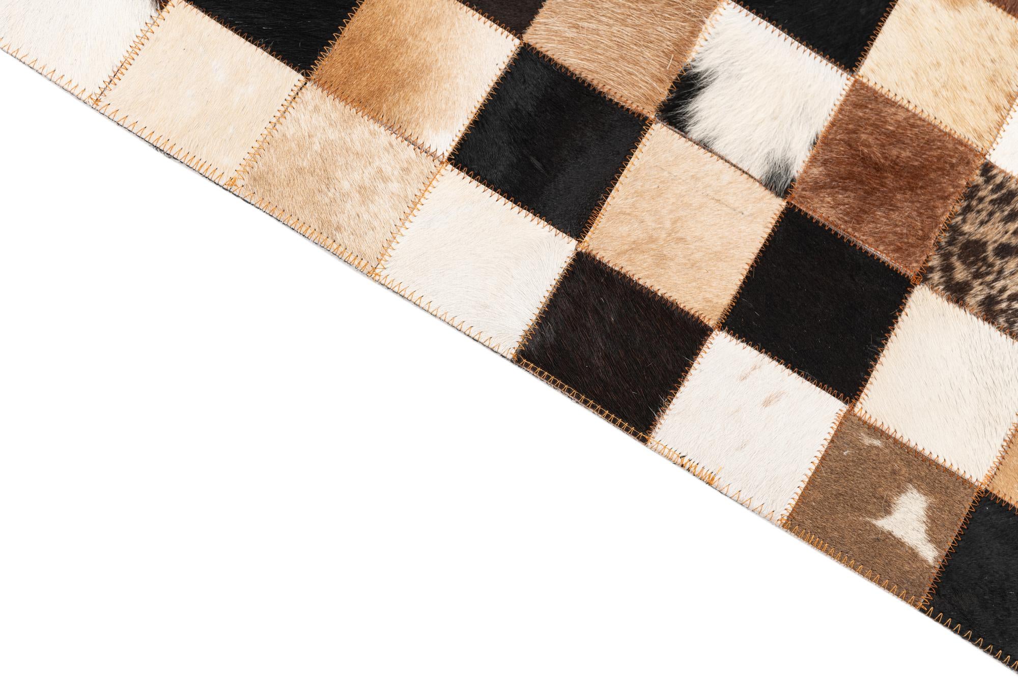 5' x 8' Cowhide Leather Rug