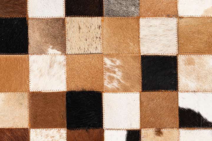 5' x 8' Cowhide Leather Rug