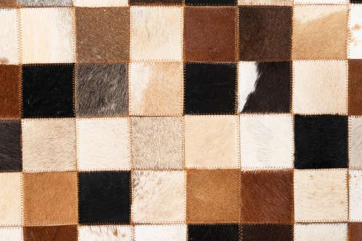 5' x 8' Cowhide Leather Rug