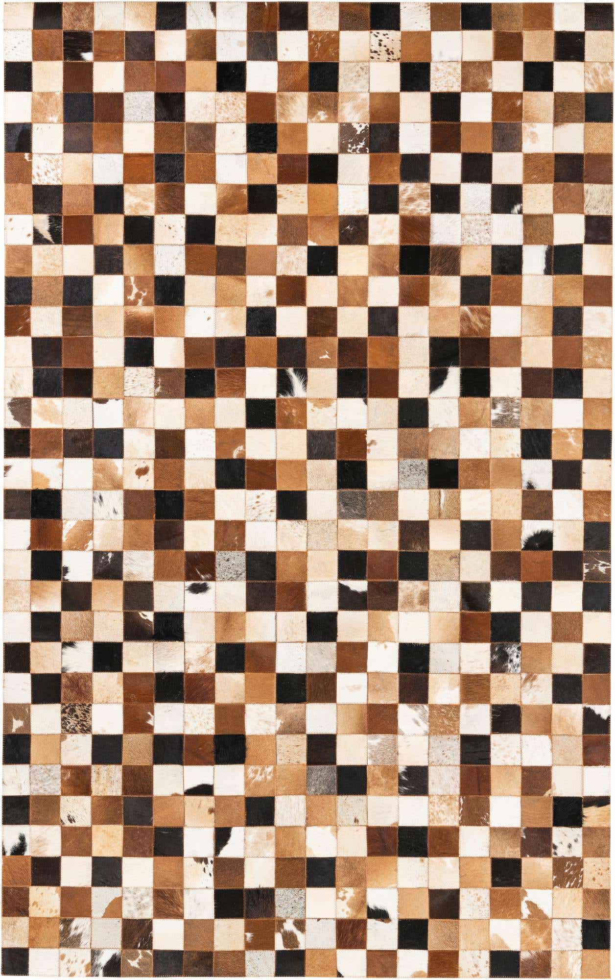 5' x 8' Cowhide Leather Rug