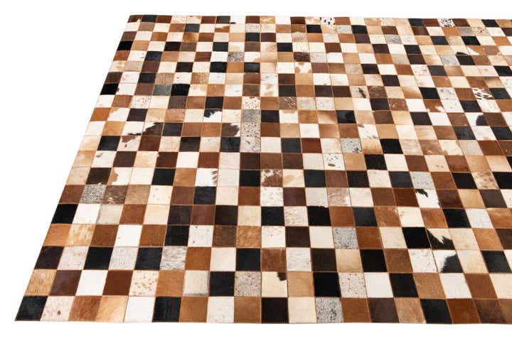 5' 1 x 8' 1 Cowhide Leather Rug