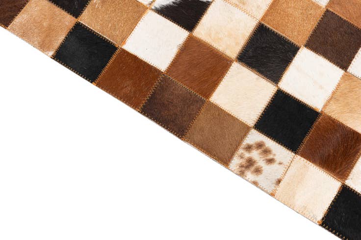 Detail image of 5' 1 x 8' 1 Cowhide Leather Rug