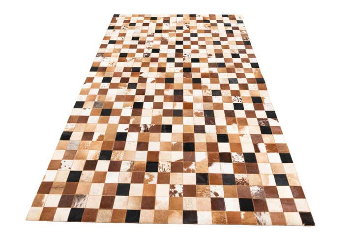 5' x 8' Cowhide Leather Rug