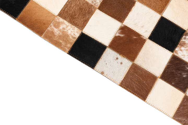5' x 8' Cowhide Leather Rug