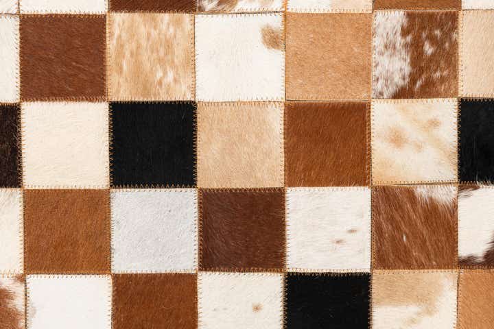 5' x 8' Cowhide Leather Rug
