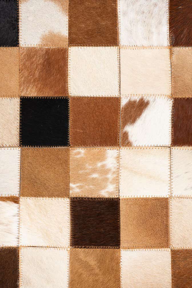 5' x 8' Cowhide Leather Rug