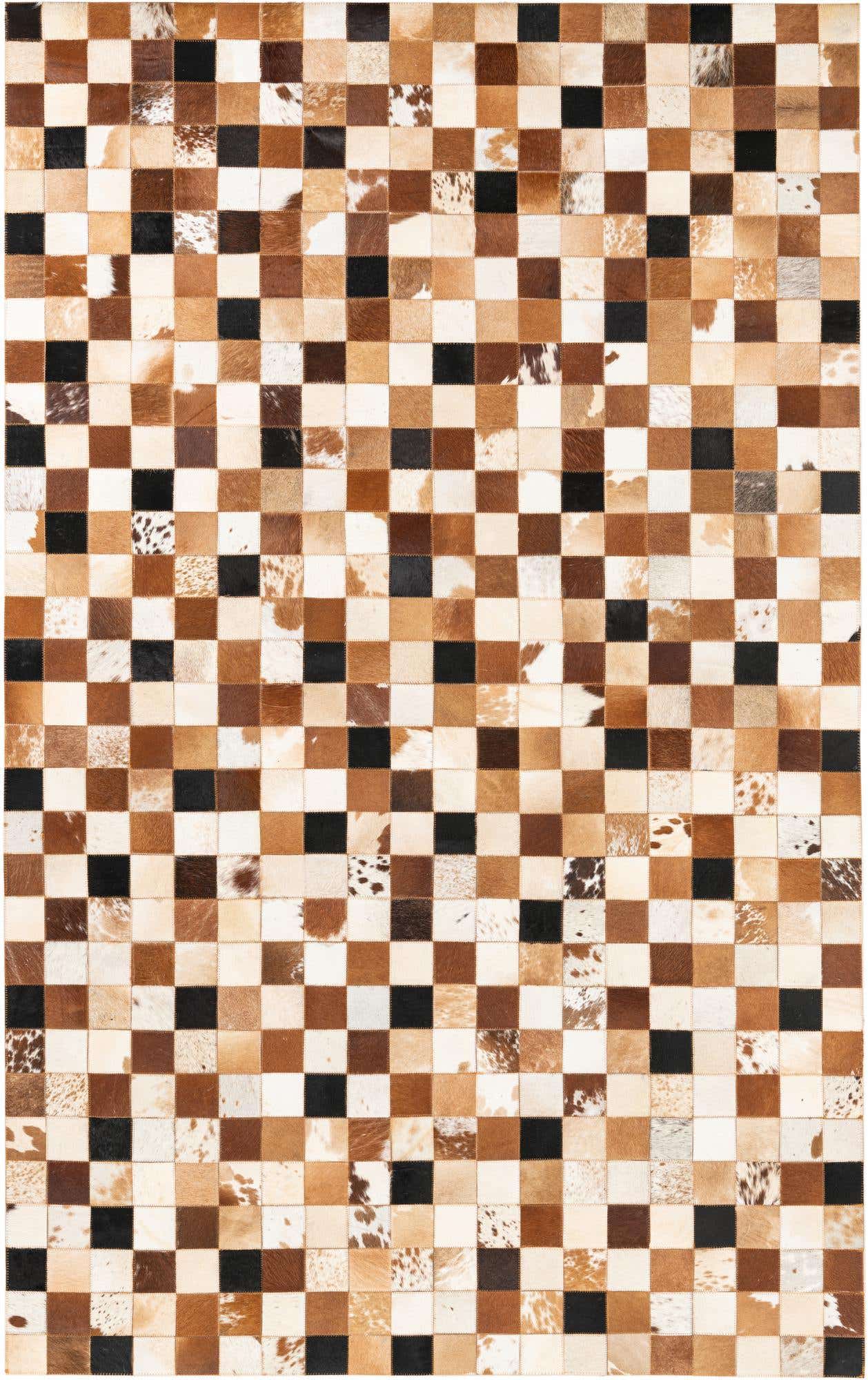 5' x 8' Cowhide Leather Rug