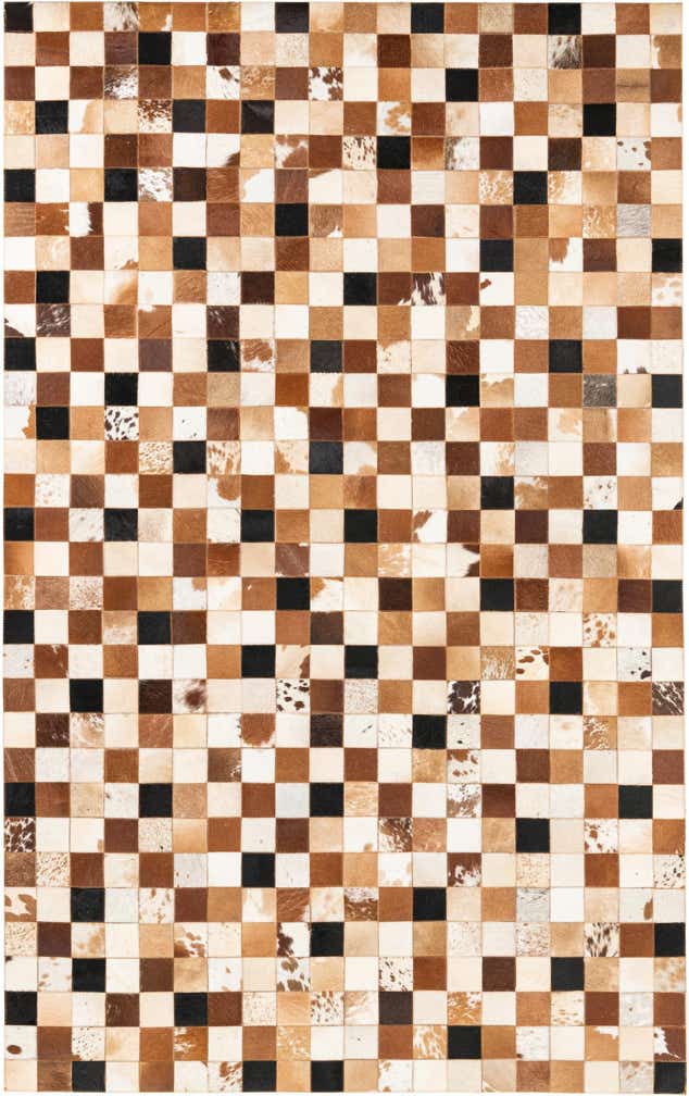 5' x 8' Cowhide Leather Rug