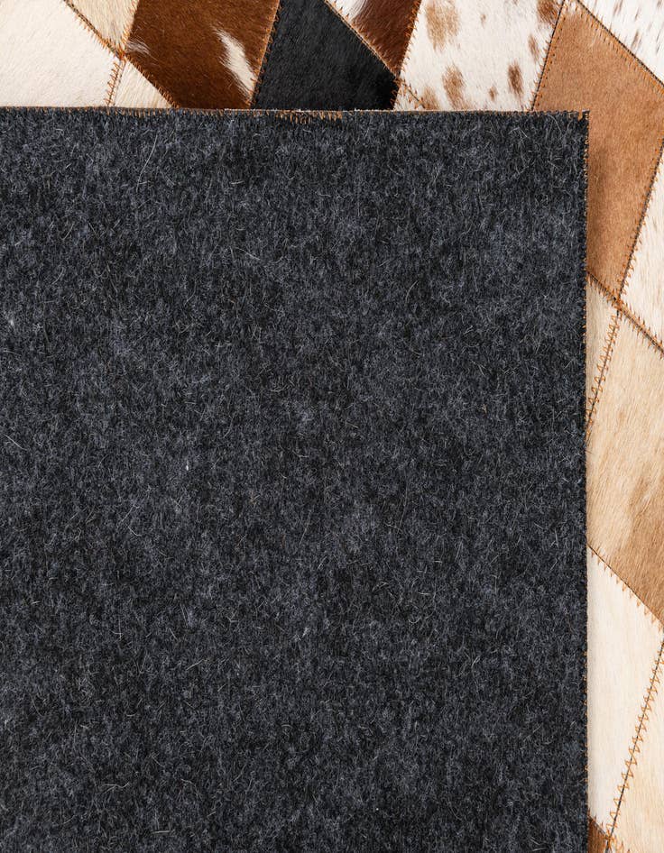 Detail image of 5' 1 x 8' Cowhide Leather Rug