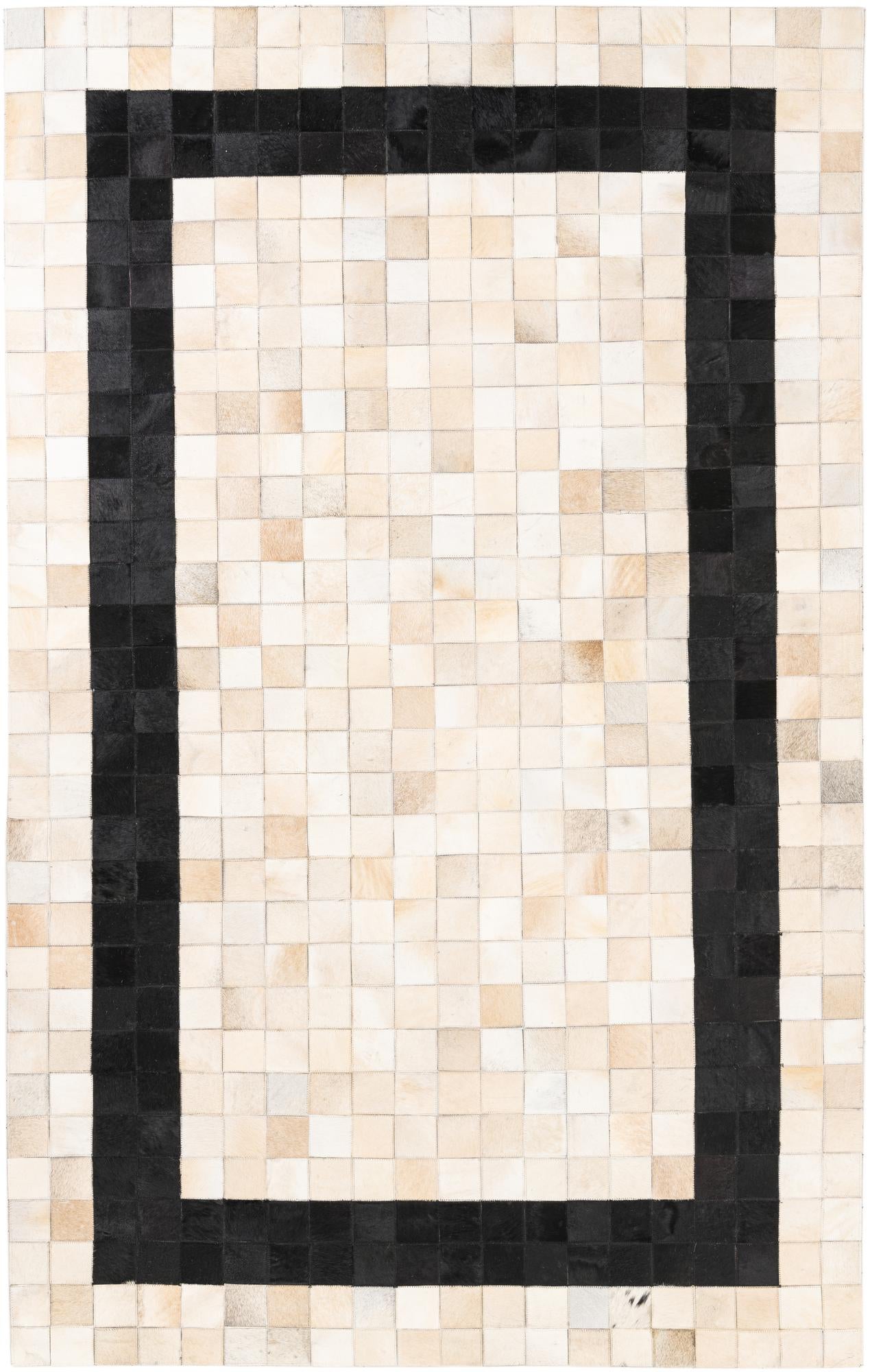 5' x 8' Cowhide Leather Rug