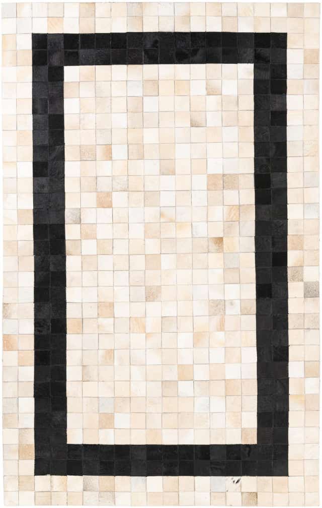 5' x 8' Cowhide Leather Rug