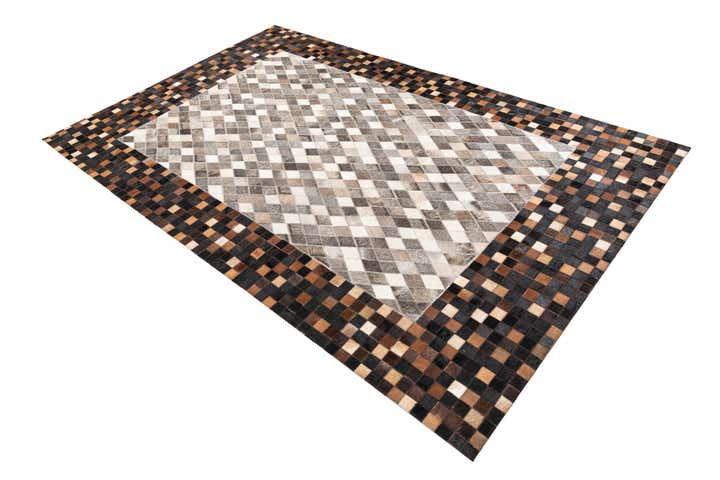 5' x 8' Cowhide Leather Rug