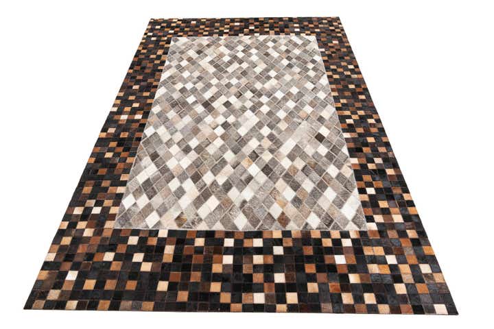 5' x 8' Cowhide Leather Rug