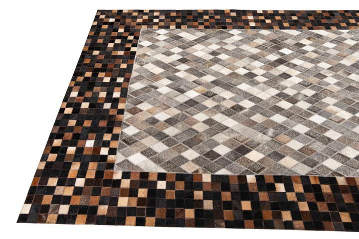 5' x 8' Cowhide Leather Rug