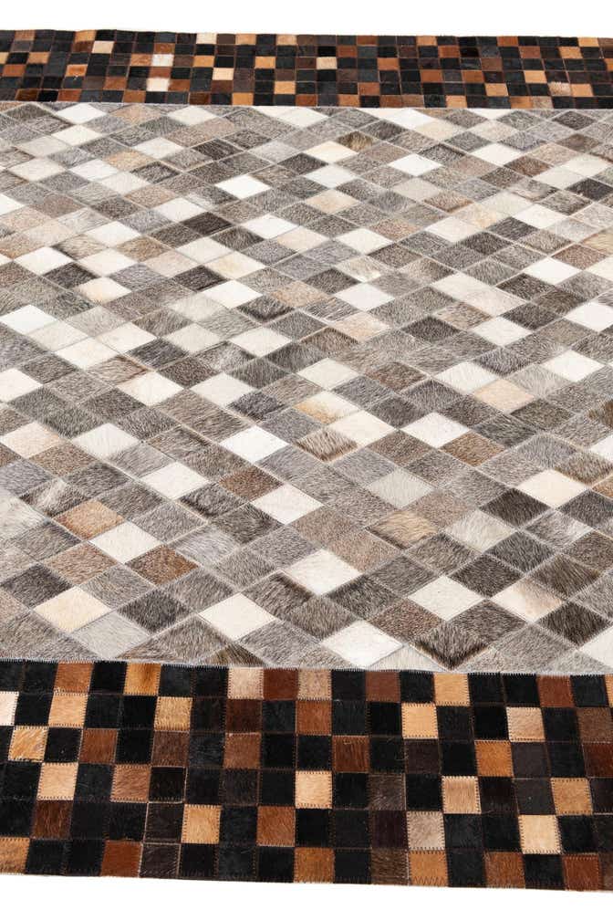 5' x 8' Cowhide Leather Rug