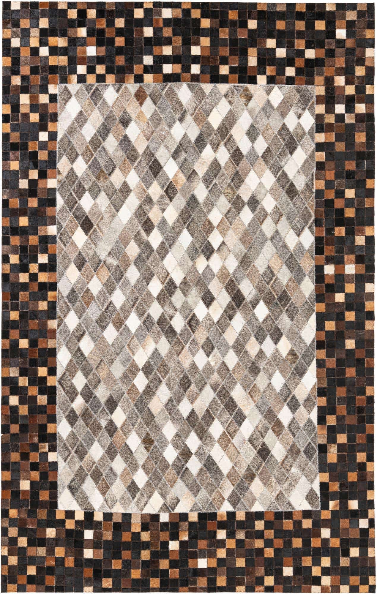 5' x 8' Cowhide Leather Rug