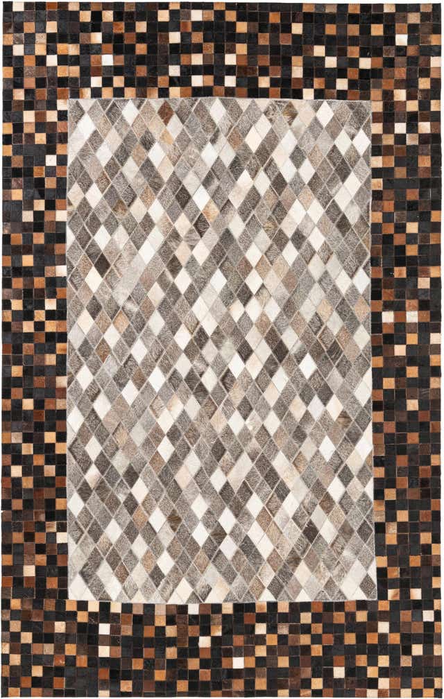 5' x 8' Cowhide Leather Rug
