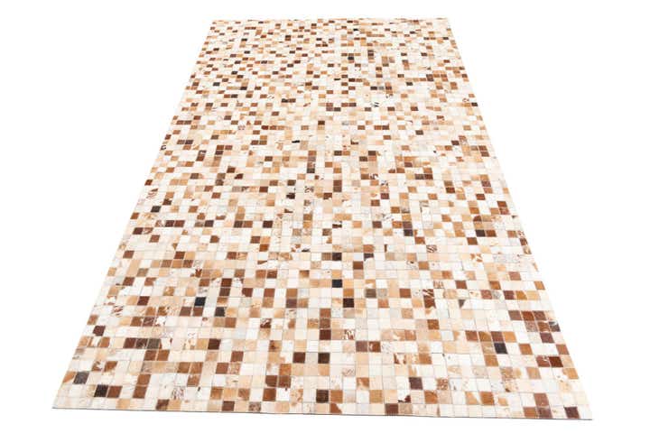 5' x 8' 1 Cowhide Leather Rug