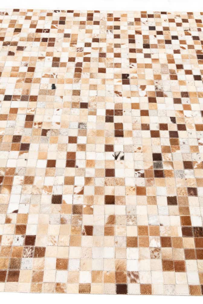 5' x 8' 1 Cowhide Leather Rug