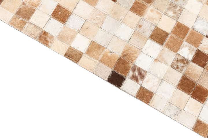 5' x 8' 1 Cowhide Leather Rug
