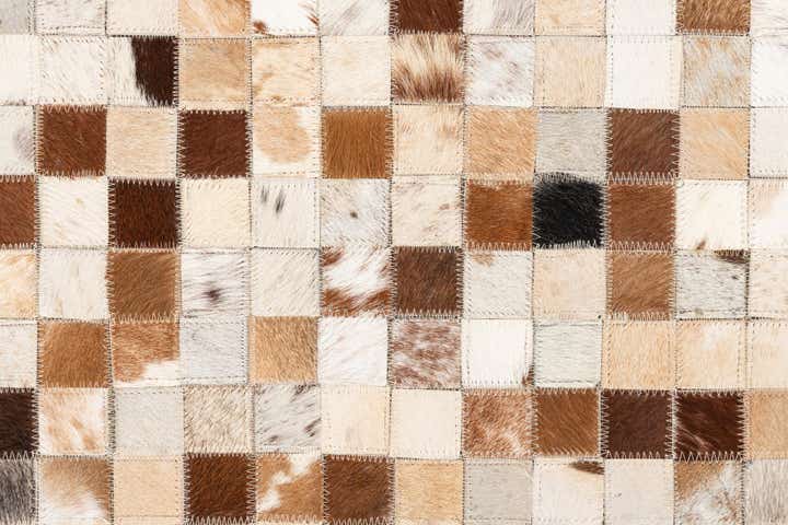 5' x 8' 1 Cowhide Leather Rug