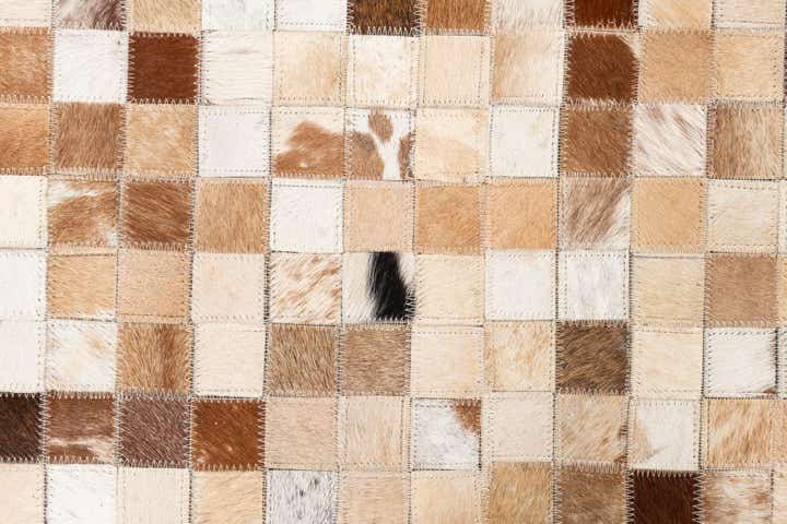 5' x 8' 1 Cowhide Leather Rug