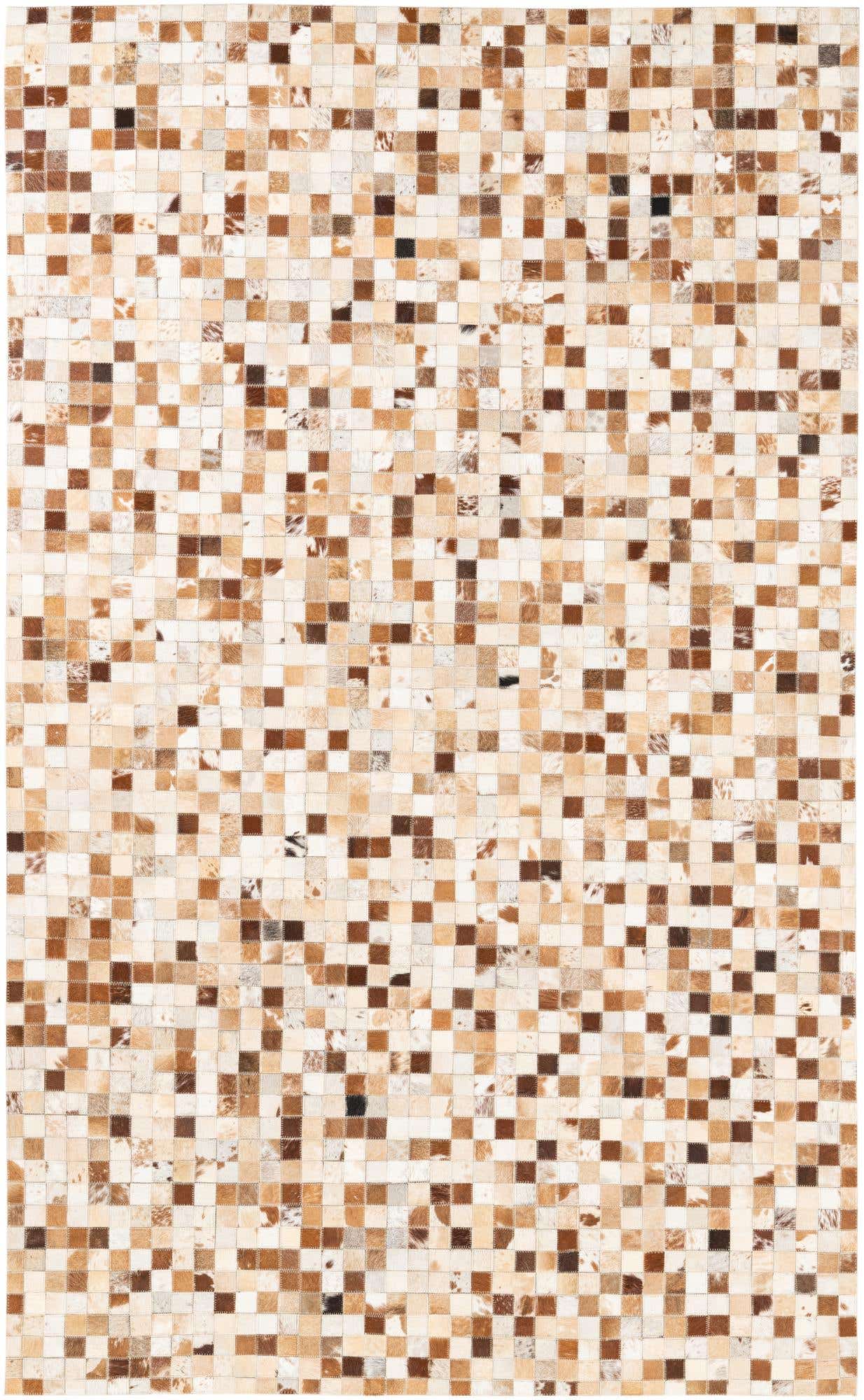 5' x 8' 1 Cowhide Leather Rug