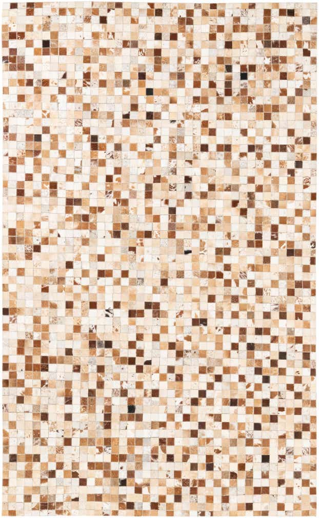 5' x 8' 1 Cowhide Leather Rug